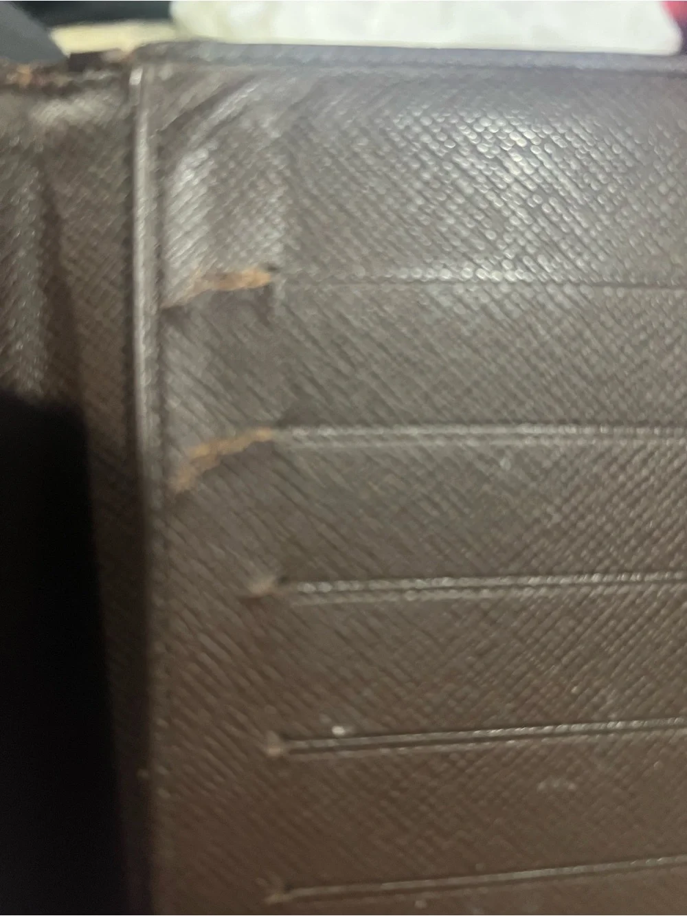 Louis Vuitton Brown Damier Ebene Checkered Long Wallet